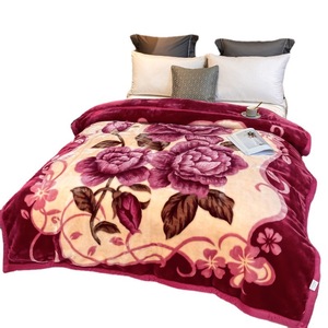 定制羊毛数码印花贴牌软微瑞秋羊毛面料夏尔巴扔毯 - Product Image 1