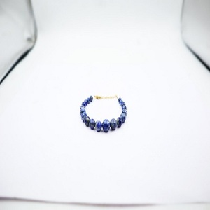 High Quality Classic Style Gold Plated Natural Lapis Lazuli Beaded <b>Adjustable</b> <b>Bracelet</b> for Anniversary Gift Jewelry Making - Product Image 6