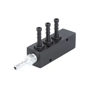 Cnc Machining Black Anodized Valve Assembly Manifold Plug Custom Stainless Steel Auto Manifolds Valve Assembly