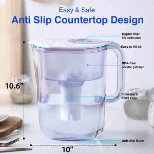 Caraffa Filtrante per Acqua Alcalina con Ozono Haley 3.5L, in Plastica Premium Trasparente, Manuale, Ecologica, Portatile per Uso Domestico - Product Image 4