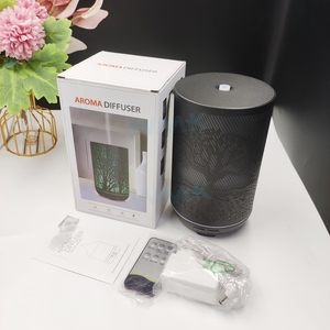 Diffuseur d'<span class=keywords><strong>huiles</strong></span> <span class=keywords><strong>essentielles</strong></span> ultrasonique en métal, diffuseur d'arômes <span class=keywords><strong>à</strong></span> brume froide avec télécommande, minuterie, lumière nocturne 7 couleurs pour la maison - Product Image 6