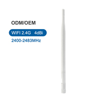 Antenne RFLink 4dBi 2.4GHz 5GHz blanche en TPEE flexible 172mm omnidirectionnelle 50 Ohm pour connecteur d'antenne 10W de puissance utilisation extérieure IP66/67/68