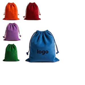 Nouveauté 2026 : Pochette en velours personnalisée avec logo imprimé, idéale pour cosmétiques, bijoux, bonbons, cadeaux et emballage de vin - Product Image 1