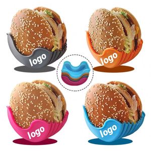 Clip de silicona para hamburguesas, superventas transfronterizo, sin contacto, anticaída, multifuncional, soporte de bandeja con caja antideslizante - Product Image 1