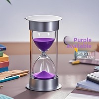 Sablier en verre soufflé à la main de style Zen - Ensemble de minuteurs de 5/10/30 minutes pour la décoration intérieure, la cuisine, l'apprentissage et la gestion du temps