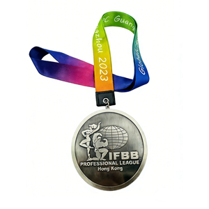 Medalla Personalizada para <span class=keywords><strong>la</strong></span> Carrera Benéfica RAM HERO RUN 2026, Aleación <span class=keywords><strong>de</strong></span> Zinc, Plateada en Plata Antigua, con Número 7 y Diseño con Logotipo del <span class=keywords><strong>Hospital</strong></span> - Product Image 3