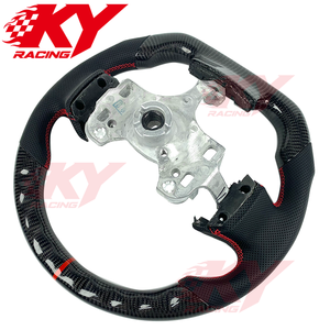 Accesorios Interiores para Automóviles Isuzu D-Max Mu-X, Volante Deportivo de Fibra de Carbono Personalizado en Cuero Genuino - Product Image 3