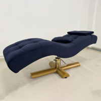 Table de massage électrique portable multifonctionnelle avec dossier rotatif à 360 degrés, pieds réglables, en cuir PU et structure métallique