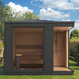 Douche sauna en verre 2-en-1 |   Relaxation à la vapeur + Rafraîchissement sous la douche en un seul espace - Product Image 4