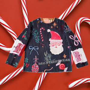 Vente en gros de pull-over en tapisserie de Noël pull-over en tricot pour femmes pour l'hiver pull-over pour femmes pull-over à pampilles en détresse Mujer - Product Image 2