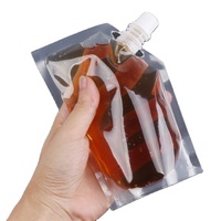 Sachets souples transparents personnalisés de 30/50/100 ml en PE avec bec verseur, rechargeables et étanches pour le stockage de liquides (shampoing/cosmétiques)