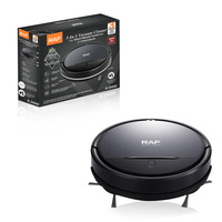 Aspirateur robot intelligent rechargeable 3 en 1, 2000 mAh, aspiration 600-800 Pa, bac à poussière de 1200 ml pour le nettoyage des sols à la maison RAF R.20000