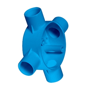 กล่องต่อสายไฟฟ้าสีน้ำเงินยี่ห้อ AC แบบ PVC สี่ทาง ได้รับการรับรองมาตรฐาน ISO9001 และ BS EN 61386 21 ป้องกันการเกิดไฟไหม้ ขายส่ง - Product Image 5