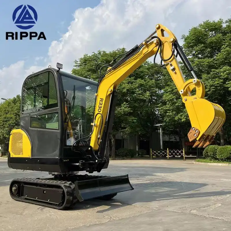 Rippa Free Shipping Earth Moving Machinery Home Use 3Ton 3.5Ton Mini Excavator For Sale