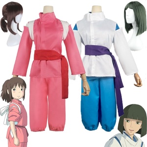 Disfraz <span class=keywords><strong>de</strong></span> <span class=keywords><strong>Halloween</strong></span> Anime Spirited Away Cosplay trajes Takino Chihiro Show Cosplay disfraz Kamikakushi niñas <span class=keywords><strong>Rosa</strong></span> Kimono conjuntos <span class=keywords><strong>peluca</strong></span> - Product Image 1