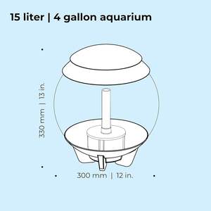 Halo 15アクリル<span class=keywords><strong>4</strong></span>ガロン屋内水族館用マルチカラー透明リモコンLEDライトコンパクトタンク卓上用 - Product Image 3