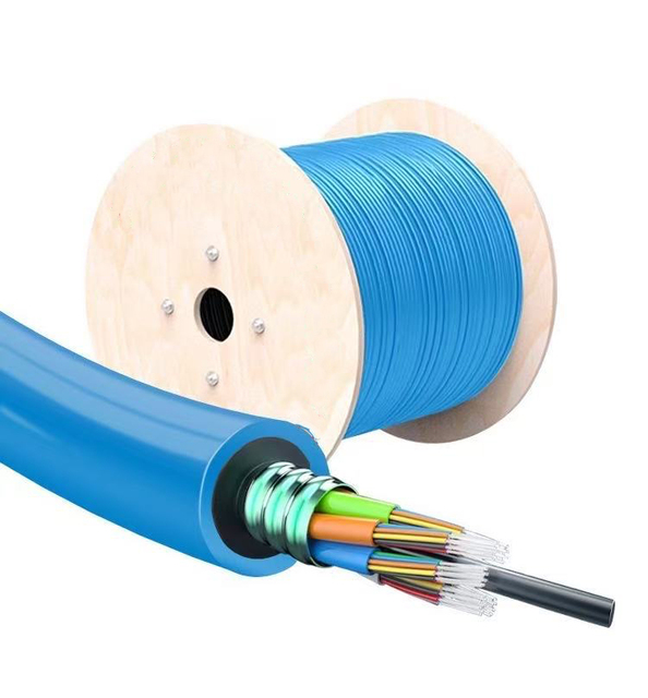 DENIXI Single-Mode 4-Core 6-Core 12-Core 24-Core MGTSV Mine Double-Sheathed Armored Flame-Retardant Optical Fiber Cable