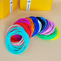Bracelets en silicone néon multicolores fins et flexibles, style rétro années 80-90, pour femmes et filles, vente en gros