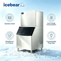 Machine à glace commerciale 1000 kg/24h, machine à glace industrielle, système automatique de fabrication de glaçons de qualité commerciale