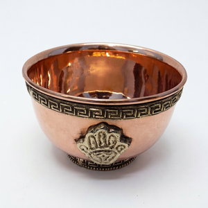 Cuenco de cobre con diseño de mano Hamsa, ecológico, quemador de incienso tibetano aromático, para uso ritual en el altar, decorativo para fumigación. - Product Image 1
