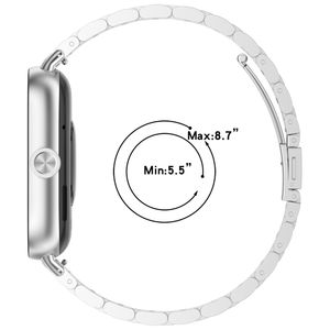Venta directa para Xiaomi <span class=keywords><strong>Redmi</strong></span> Watch 4 / <span class=keywords><strong>Mi</strong></span> Band <span class=keywords><strong>8</strong></span> Pro Three Bead correa de reloj de Metal de acero inoxidable correa de reloj - Product Image 3