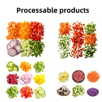 Industriële groente- en fruit snijmachine voor zoete aardappel, cassave, taro, pompoen, champignons, komkommer, paprika, ananas (in blokjes)