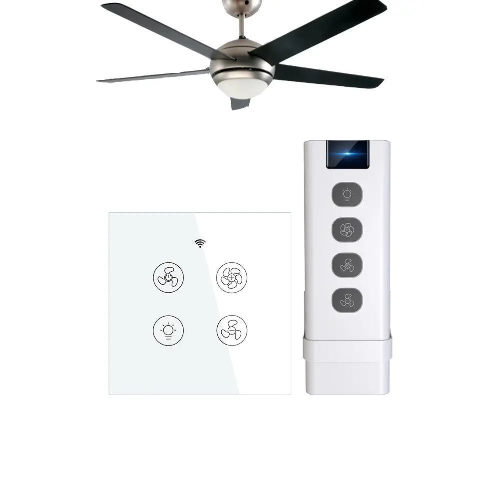 Tuya akıllı ışıklı tavan fanı akıllı duvar anahtarları WiFi RF433 akıllı yaşam kablosuz uzaktan kumanda akıllı ev otomasyon sistemi