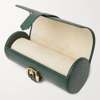Portable voyage personnalisé liège saffiano 3 fentes vert crocodile vache véritable cuir véritable voyage rouleau montre rouleau cuir