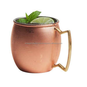 Jarras de cerveza de mula de Moscú más vendidas en material de cobre puro con tazas de cobre pulido mate - Product Image 1