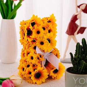 Nouvelle décoration de peluche ours tournesol, décoration de jardin de lutin tournesol d'été, décoration de Thanksgiving - Product Image 4