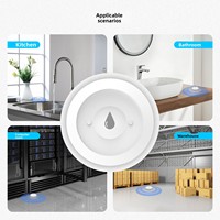 Alarme de fuite d'eau Zigbee, détecteur de fuite d'eau intelligent avec contrôle à distance via l'application Tuya Smart Home