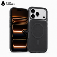 Coque de protection antichoc effet peau ATB pour iPhone 18 17 Pro Max, anti-rayures, compatible charge sans fil, magnétique, personnalisable