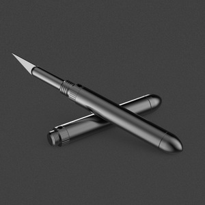 Juego de cuchillos portátiles para tallar, de acero inoxidable, con borde liso, diseño compacto, 110x7,2mm, para fabricación de moldes de madera y metal - Product Image 1