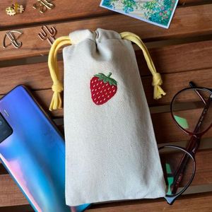 Wholesale Promotional Custom Natural Cotton <b>Drawstring</b> Bag Cute Pattern Canvas Cotton <b>Drawstring</b> <b>Pouch</b> With Logo Printing - Product Image 2