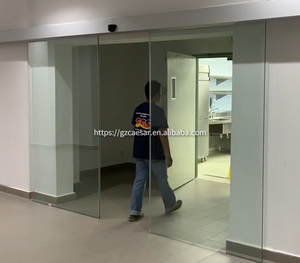 Porte coulissante automatique en verre sans cadre de 3 m pour projet en Malaisie 2020 - Product Image 3