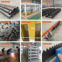 YOCHO Étagère de stockage à roulettes robuste et réglable, revêtement poudré industriel, capacité de charge de 2 tonnes, 5 niveaux, pour entrepôt