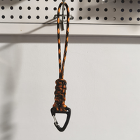 Porte-clés à mousqueton triangulaire 18CM/20CM, porte-clés en paracorde tissé à la main pour le camping en plein air, la randonnée