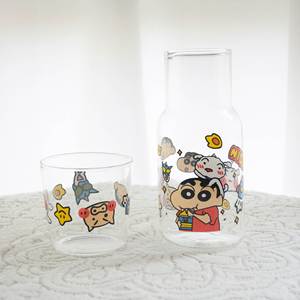 Ensemble de tasses et de bols en verre borosilicate à motifs de dessins animés mignons, allant au micro-ondes, pour un usage quotidien à la maison - Product Image 4