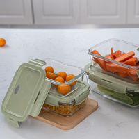 Conteneur transparent neuf pour la cuisine, stockage des aliments avec couvercle ventilé