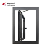 Ventana Abatible de Aleación de Aluminio con Rotura de Puente Térmico, Tamaño y Color Personalizados, Fabricante de Ventanas y Puertas