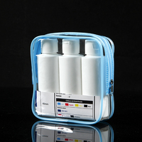 Boîte d'emballage de crème cosmétique en PVC transparent, sac de lavage de voyage en plastique transparent, sac de cosmétiques