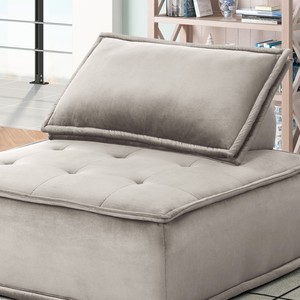 Durable Velvet Upholstered Two-Seat Sectional Couch with Foam Filling Non-Slip Bottom for Living Room Apartment <b>Office</b> Building - Product Image 4
