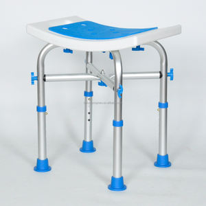 Kursi mandi kamar mandi, aluminium medis dapat dilipat sepenuhnya dapat disesuaikan untuk penyandang cacat - Product Image 1