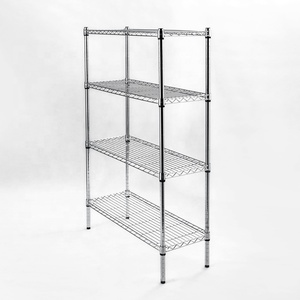 Estante de almacenamiento cromado de 3 niveles, estantería de alambre con diseño personalizado a la venta - Product Image 1