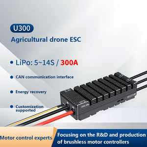 Contrôleur de vitesse électrique (ESC) haute puissance U300 5-14S 300A 645g pour moteur DC, régulateur IPX4 pour drone agricole commercial de grande taille - Product Image 2