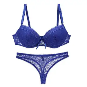 3/4 Cups Push-Up Vulling Damesmode Lingerie Bh Korte Sets Strings