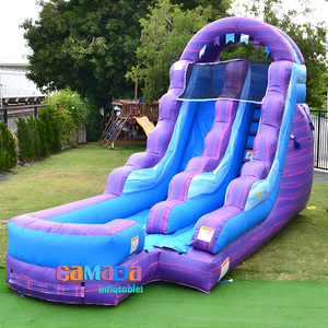 Tobogán inflable para niños pequeños Flash de mármol rojo y azul a precio barato, incluyendo soplador y kits de reparación - Product Image 4