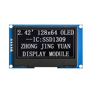 หน้าจอ OLED ขาวดำอุตสาหกรรมขนาด 2.42 นิ้ว 128*64 รุ่น SSD1309 โมดูลแสดงผลแบบอนุกรม IIC พร้อม PCBA - Product Image 1