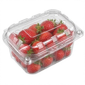 Contenedor Transparente Reciclable de Grado Alimenticio PET con Diseño de Pared Ventilada para Fresas, Capacidad de 220 ML, Uso Agrícola - Product Image 4