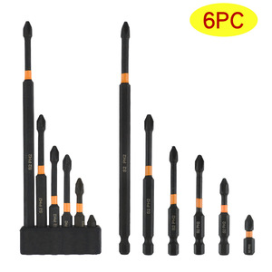 6Pc Ph2 <b>Phillips</b> Impact <b>Screwdriver</b> <b>Set</b> S2 Steel Hex Shank Magnetic Industrial Grade - Product Image 1